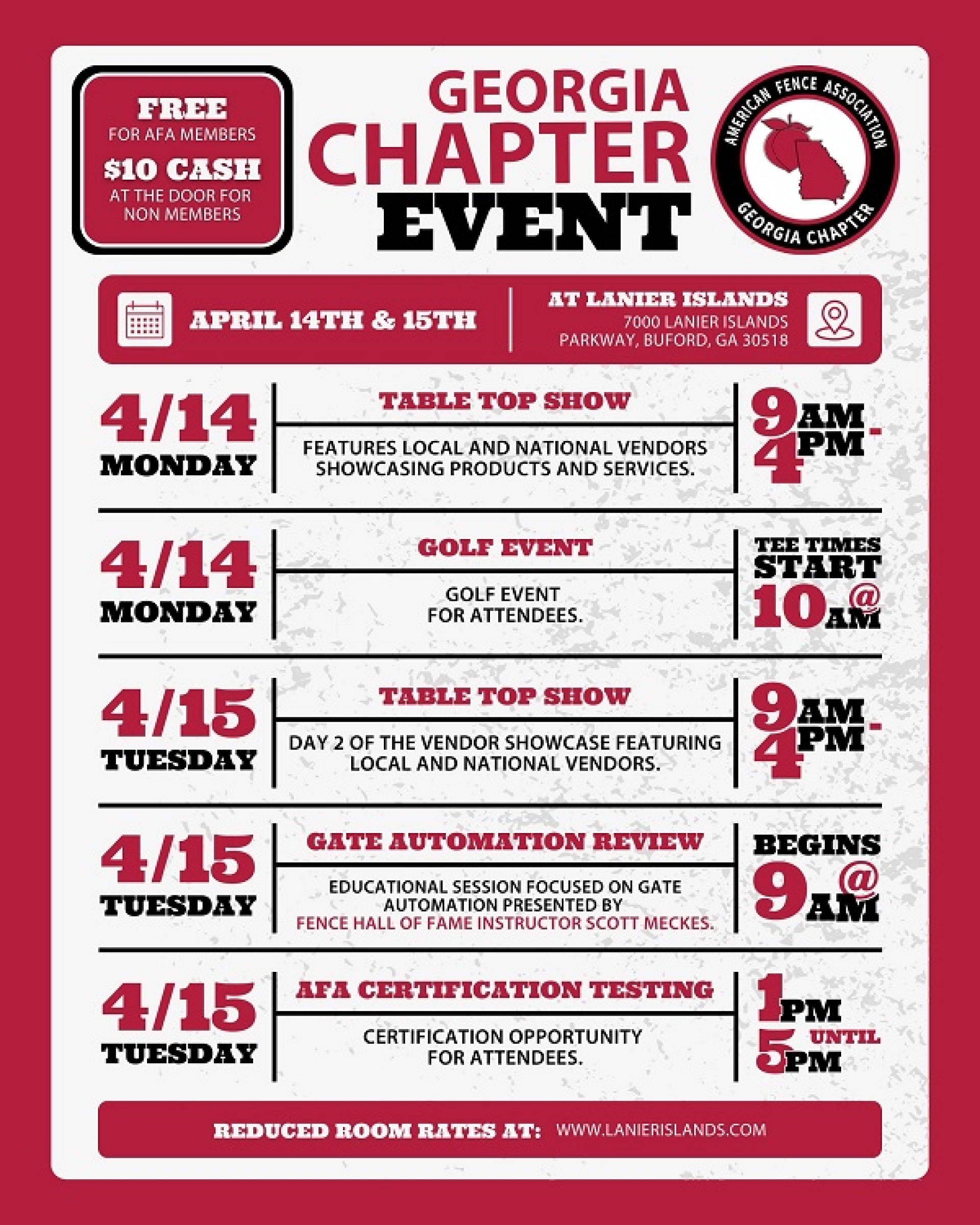 Georgia Chapter Event Information